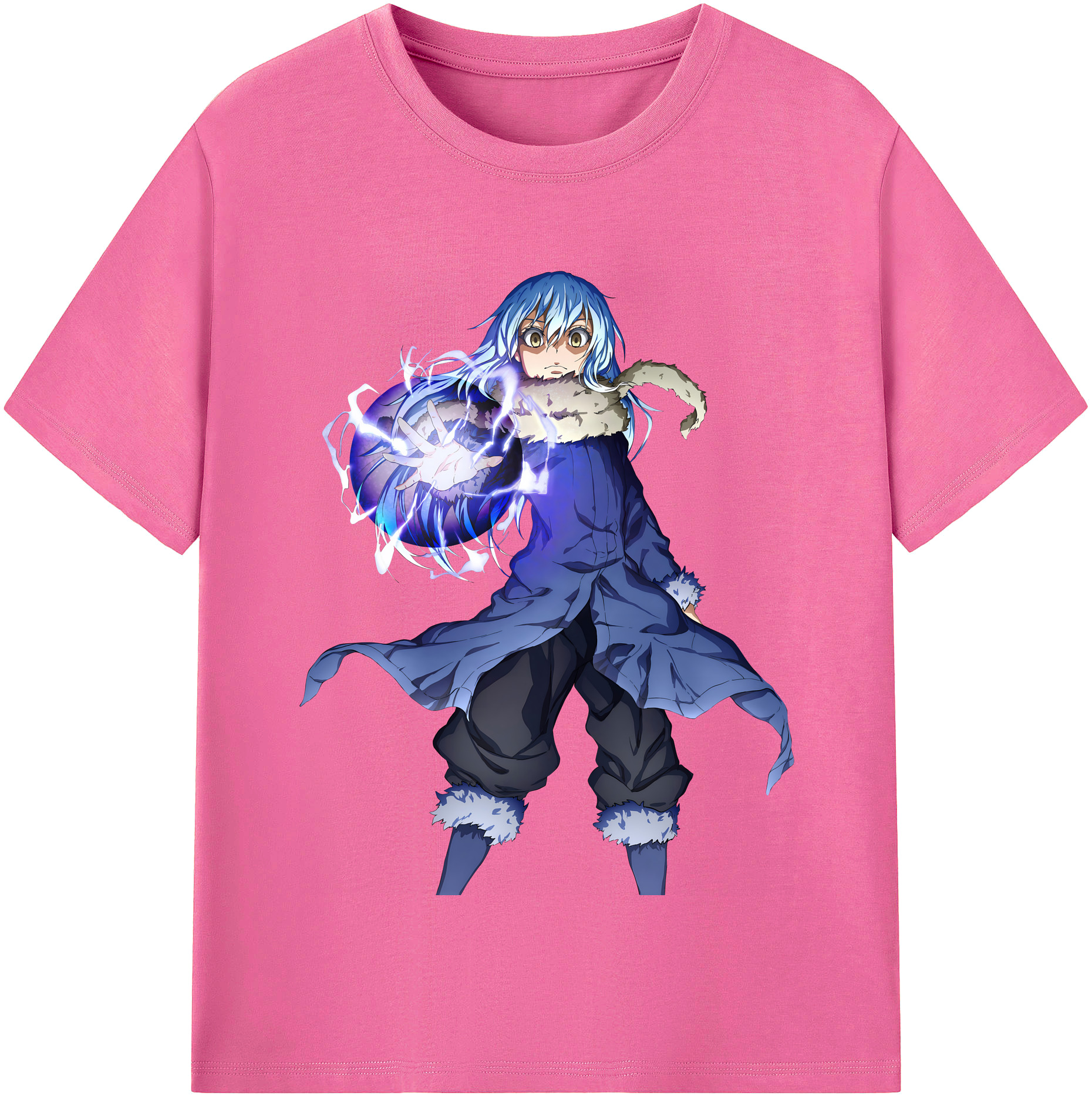 （画像用） 転スラ Regarding Reincarnated to Slime レディースカジュアルプリントTシャツ（綿100％）